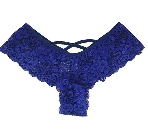 Paquete de 4 bragas de encaje sexy para mujer, lencería, tanga, talla grande